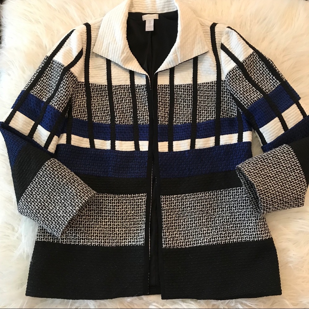 Chico’s Tweed Lined Jacket Blazer